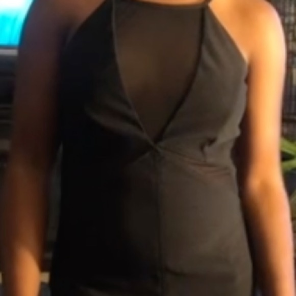 Emerald Sundae Black dress. Sheer top (see pic). Spaghetti straps. Small - Picture 4 of 4